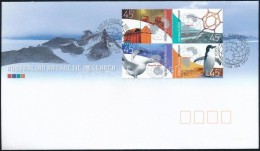 2002 Kutatóállomás Négyestömb Mi 149-152 FDC-n - Andere & Zonder Classificatie