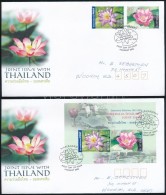 2002 Lótusz Sor Mi 2150-2151 + Blokk Mi 46 2 Db FDC-n - Andere & Zonder Classificatie