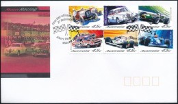 2002 Autósport Hatostömb Mi 2113-2118 FDC-n - Andere & Zonder Classificatie