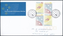 2001 Nemzetközösségi Csúcstalálkozó Négyestömb Mi 2076-2077 FDC-n - Altri & Non Classificati