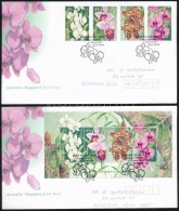 1998 Orchidea Sor Mi 1750-1753 + Blokk Mi 27 2 Db FDC-n - Altri & Non Classificati