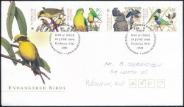 1998 WWF: Veszélyeztetett Madárfajok Sor Mi 1744-1747 FDC-n - Autres & Non Classés