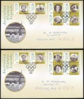 1998 Ausztrál Legendák: Olimpikonok Sor Mi 1693-1704 2 Db FDC-n - Altri & Non Classificati