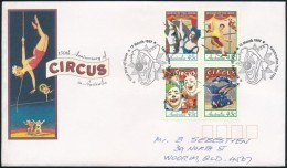 1997 Cirkusz Négyestömb Mi 1626-1629 FDC-n - Autres & Non Classés