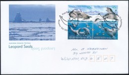 2001 WWF: Leopárdfóka Négyestömb Mi 145-148 FDC-n - Altri & Non Classificati