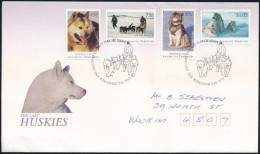 1994 Szánhúzókutya Sor Mi 98-101 FDC-n - Autres & Non Classés