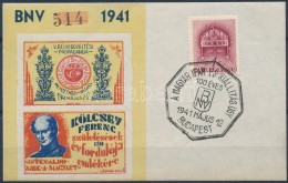 O 1941/6ba Kölcsey Vágott Emlékív II. (sárga) (10.000) - Other & Unclassified
