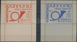 (*) 1937/2 Pannónia Bélyegegyesület Kék és Piros Emlékív (20.000) - Altri & Non Classificati