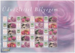 ** 2008 Üdvözlettel Bélyegem - Virágok ötöscsík + Promóciós... - Autres & Non Classés