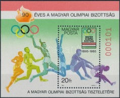 ** 1985 90 éves A Magyar Olimpiai Bizottság Ajándék Blokk / Mi Block 175 Present Of The... - Autres & Non Classés