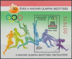 ** 1985 90 éves A Magyar Olimpiai Bizottság Ajándék Blokk / Mi Block 175 Present Of The... - Altri & Non Classificati