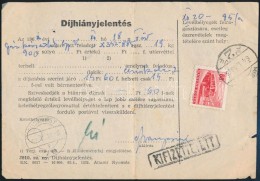 1964 Díjhiányjelentés 60f Közlekedés Bélyeggel - Other & Unclassified