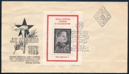 1953 Sztálin-gyász Blokk FDC-n - Otros & Sin Clasificación