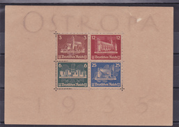 REICH  RARE BLOC OSTROPA  2 DECHIRURES  TIMBRES INTACTS  BLOC FRAGILE  COTE: 1000 EUROS - Blocks & Sheetlets