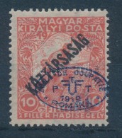 * Debrecen I. 1919 Hadisegély/Köztársaság 10f Bodor Vizsgálójellel (8.000) - Other & Unclassified