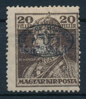* Debrecen I. 1919 Károly 20f Fekete Felülnyomással, Bodor Vizsgálójellel (8.000) - Other & Unclassified