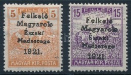 * Nyugat-Magyarország V. 1921 Arató 5f és 15f Garancia Nélkül (**27.000) - Otros & Sin Clasificación