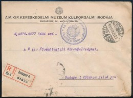 1923 Budapest Helyi Ajánlott Levél Hivatalos 15K és 50K Bélyeggel - Altri & Non Classificati