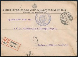 1923 Budapest Helyi Ajánlott Levél Hivatalos 15K és 50K Bélyeggel - Otros & Sin Clasificación