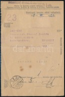 1945 TávbeszélÅ‘ Számla 5P Utalványdíjjal KisegítÅ‘ 2P/4f + 3P/50f... - Other & Unclassified