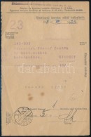 1945 TávbeszélÅ‘ Számla 5P Utalványdíjjal KisegítÅ‘ 2P/4f + 3P/50f... - Altri & Non Classificati