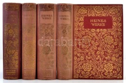 Heinrich Heine's Werke. 1-15. In 4 Band. Berlin, Cca 1910. Bong&Co. Kissé Kopott  Aranyozott... - Non Classificati