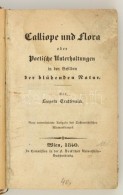 Trattinick, Leopold: Calliope Und Flora Oder Poetische Unterhaltungen In Den Gefilden Der Blühenden Natur.... - Non Classés