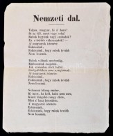 1937 Az 1848-as Nemzeti Dalnak A Landerer és Heckenast Sajtóján Nyomtatott Hasonmás... - Non Classificati