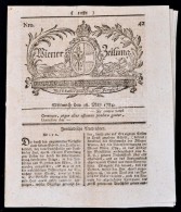 1784 A Wiener Zeitung újság Egy Száma - Non Classificati