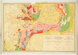 Cca 1928 Magyarország és A Vele Határos Területek Földtani Térképe,... - Andere & Zonder Classificatie