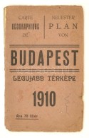 1910 Budapest SzékesfÅ‘város Legújabb Térképe, Utcajegyzékkel,... - Altri & Non Classificati