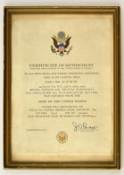 1963 Nyugdíjazási Oklevél, J. G. Lambertnek Az USA Vezérörnagyának... - Andere & Zonder Classificatie