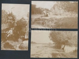 1915 Folyóparti életképek A Szerbia Elleni Hadjárat IdejébÅ‘l, 3 Db Feliratozva... - Other & Unclassified