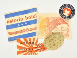 Cca 1950-1970 6 Db FÅ‘leg Kínai és Japán Hotelcímke. / Chinese, Japanese Hotel /... - Publicidad