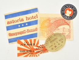 Cca 1950-1970 6 Db FÅ‘leg Kínai és Japán Hotelcímke. / Chinese, Japanese Hotel /... - Publicités