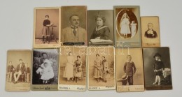 Cca 1880-1900 11 Db Vizitkártya és Vasúti Igazolvány 7x9 Cm - Otros & Sin Clasificación