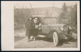 1928 Resica, Automobillal, Fotólap, 9x14 Cm - Altri & Non Classificati