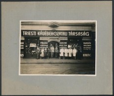 Cca 1930 Budapest (?) Triesti Kávébehozatali Társaság üzlete, Kroabeli Fotó... - Altri & Non Classificati