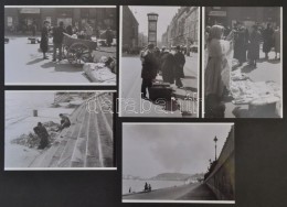 Cca 1944 Budapesti életképek, 5 Db Szabadon Felhasználható Vintage Negatív... - Altri & Non Classificati