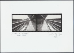 1983 Jankovszky György(1946-): New York, Brooklyn, Subway, Feliratozva, Aláírt, Pecséttel... - Andere & Zonder Classificatie