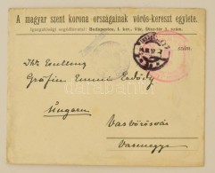 1917 Vöröskeresztes Boríték Gróf Széchenyi Jánostól... - Altri & Non Classificati