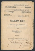 1938 Székesfehérvár RendÅ‘rségi Fényképes Igazoló Jegy - Zonder Classificatie