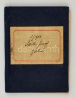 1908-1938 Barbacs, Szolgálati Cselédkönyv Gazdasági Cseléd Részére,... - Unclassified