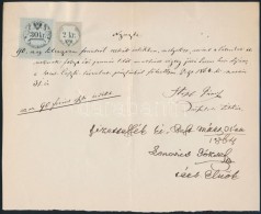 1858-1863 5 Klf Lerovású Nyugta Korai Okmánybélyegekkel - Unclassified