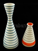 2 Db Porcelán Váza: Royal Dux és PFF Riga, Jelzettek, M: 15 és 26 Cm - Andere & Zonder Classificatie