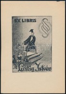 Jelzés Nélkül: Ex Libris Dr. Lustig István. Klisé, Papír, 8x6 Cm - Altri & Non Classificati