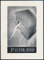 Toncz Tibor (1905-1979): Erotikus Ex Libris. Klisé, Papír, Jelzett A Klisén, 10×6 Cm - Autres & Non Classés