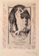 Alfred Soder (1880-1957): Erotikus Ex Libris Reich Péter Cornel. Rézkarc, Papír, Jelzett,... - Andere & Zonder Classificatie