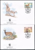 1995 WWF: Pödröttszarvú Kecske Sor Mi 61-64 4 Db FDC-n - Otros & Sin Clasificación