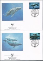 1996 WWF: Hosszúszárnyú Bálna Sor Mi 1400-1403 4 Db FDC-n - Other & Unclassified